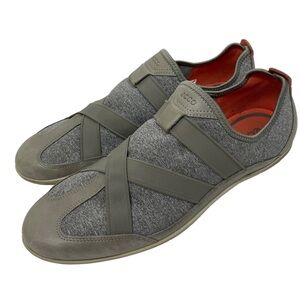 ECCO gray Bluma Sip On Flat Comfort Crisscross Sneaker Shoes Women’s 12.5 EU 43